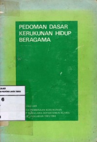 Pedoman Dasar Kerukunan Hidup Beragama