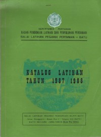 KATALOG LATIHAN TAHUN 1987/1988
