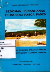 Pedoman Penanganan Tehnologi Pasca Panen