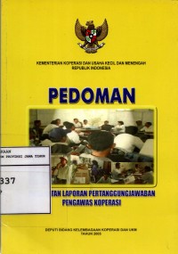 Pedoman Pembuatan Laporan Pertanggungjawaban Pengawas Koperasi
