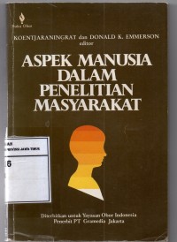 Aspek Manusia Dalam Penelitian Masyrakat