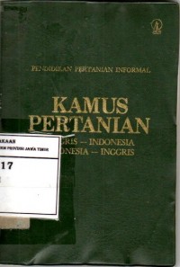 Kamus pertanian : Inggris - Indonesia, Indonesia - Inggris