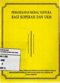 Pemanfaatan Modal Ventura Bagi Koperasi Dan UKM