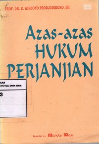 Azas Azas Hukum Perjanjian