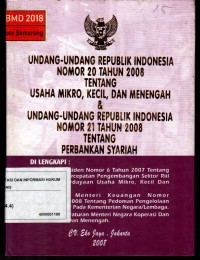 Undang Undang Republik Indonesia Nomor 20 Tahun 2008 Tentang Usaha Mikro, Kecil, dan Menengah